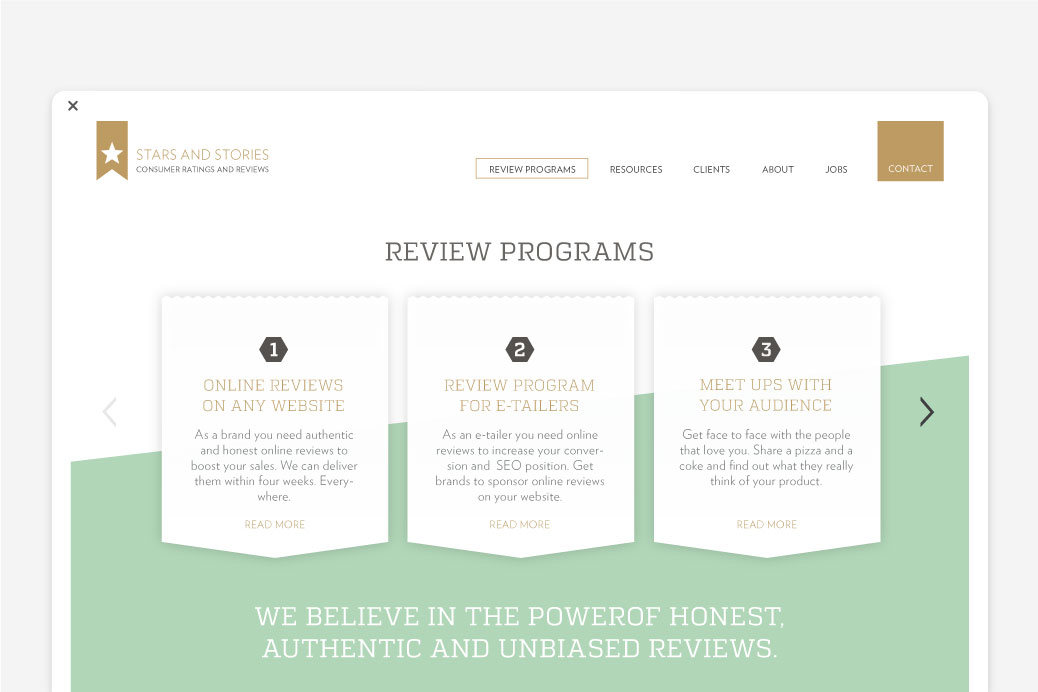 stars and stories webdesign