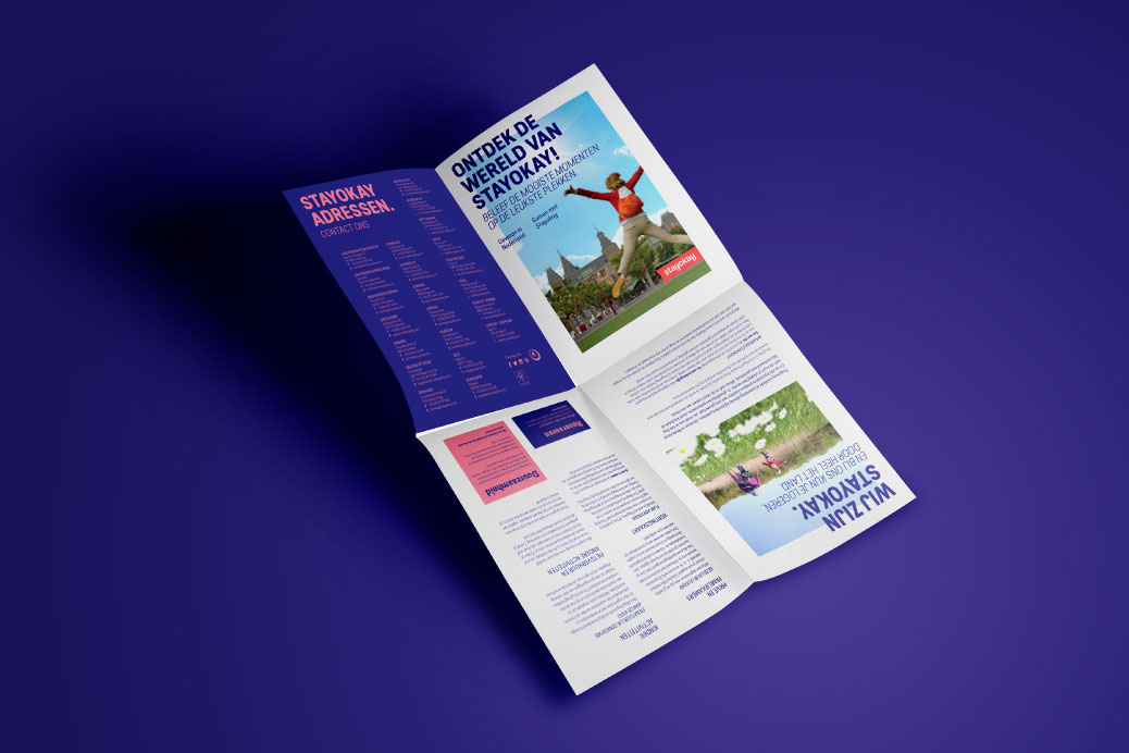 stayokay folded brochure design A0