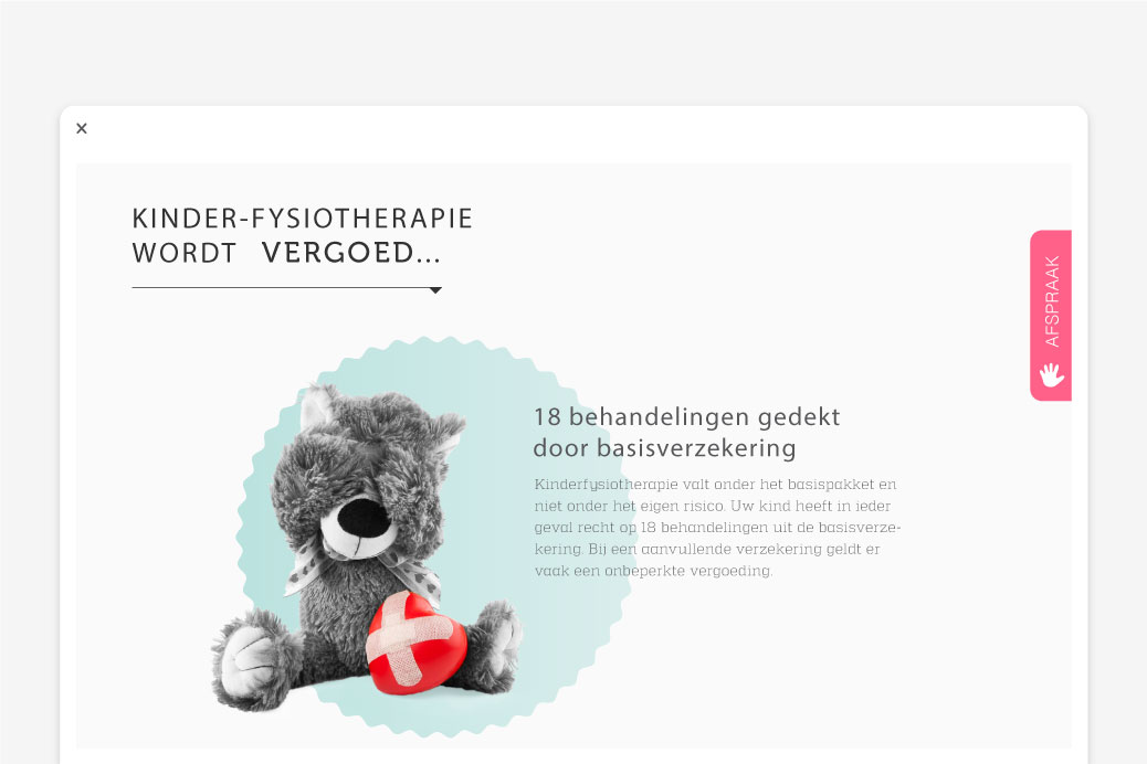 physiotherapy webdesign page