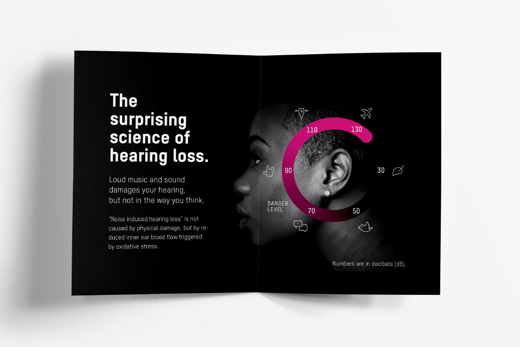 soundbites brochure spread design